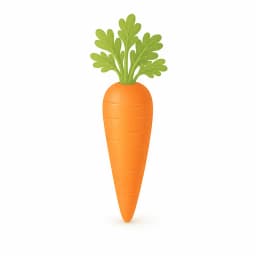 Illustration of a carrot, showing the approximate size of the baby at week 21